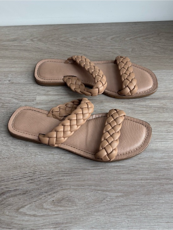 Dolce Vita Shoes - Dolce Vita Jimini Braided Double Strap Slide Sandals in Tan